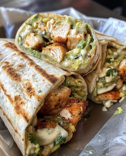 Chicken Avocado Ranch Burritos
