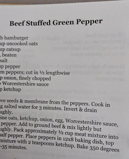 Beef Stuffed Green Peppers