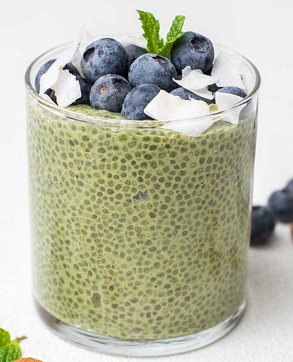 My Favorite Matcha Chia Pudding | Elissa Goodman