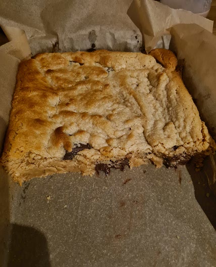 Peanut Butter Choc Chunk Slice
