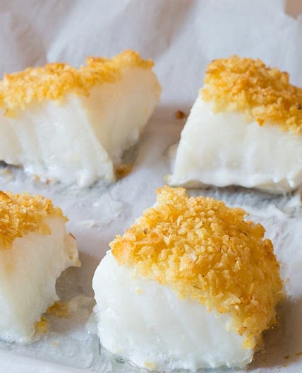 Potato Chip Crusted Baked Sea Bass