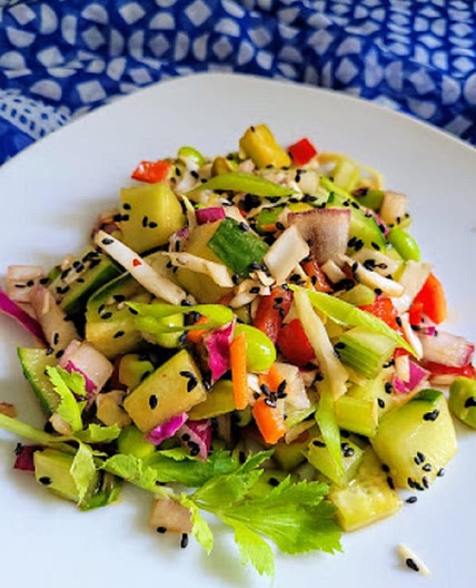 Marinated Edamame Cucumber Salad