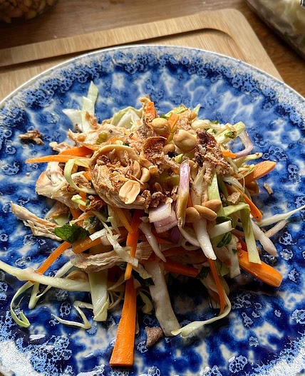 👋 ma recette de salade vietnamienne poulet pour 2/3 personnes : 