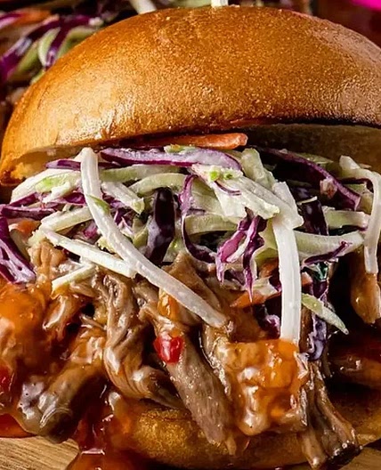 Asian Style Sliders with Ginger Slaw