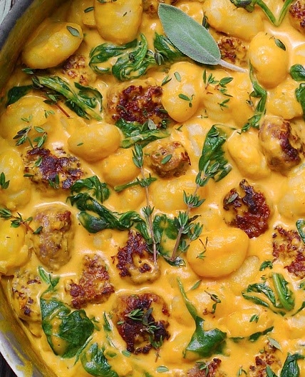 Sausage butternut squash gnocchi 