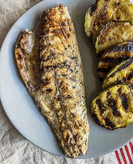 Mediterranean Grilled Bluefish Recipe