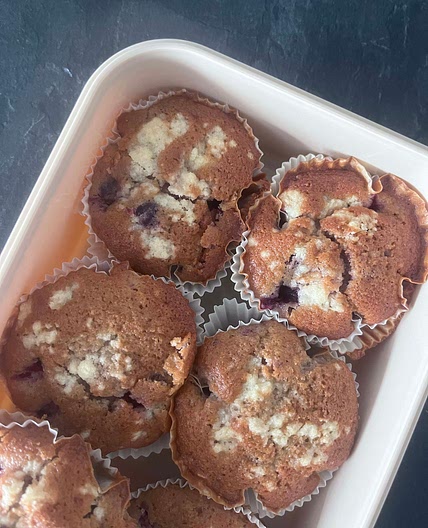 healthy greek yogurt muffins🫐🍋