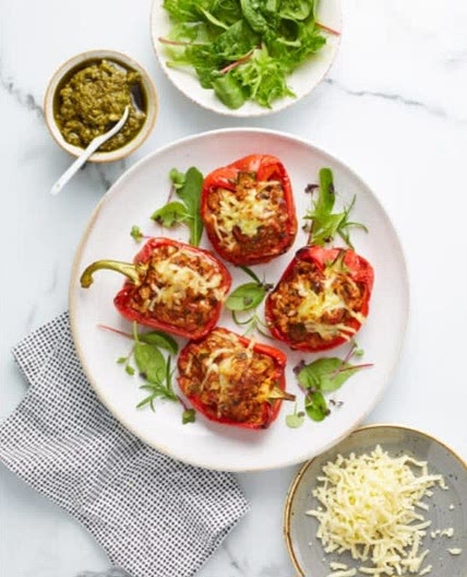 Stuffed Peppers with Lean Turkey Mince