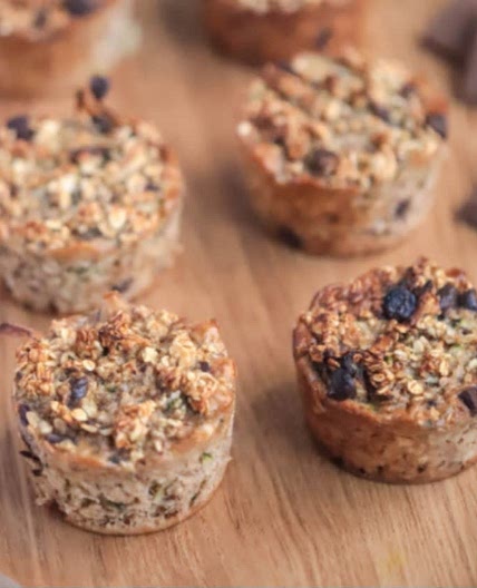 Chocolate Zucchini Oat Muffins
