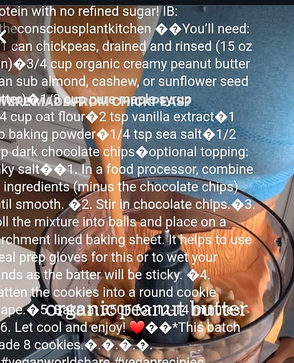 Chickpea chocolate chip cookies