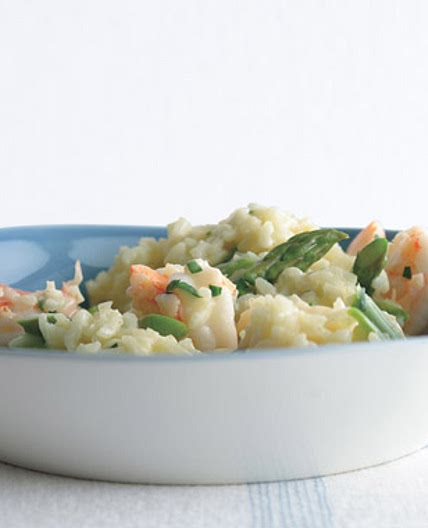 Lemony Risotto with Asparagus and Shrimp