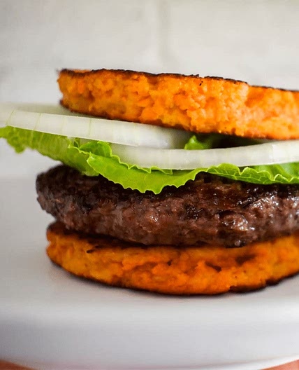 Big Mac sliders with sweet potato “buns”