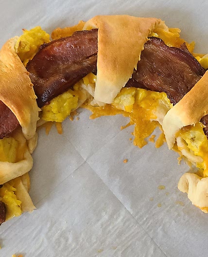 Bacon Egg Croissant Brunch Disk