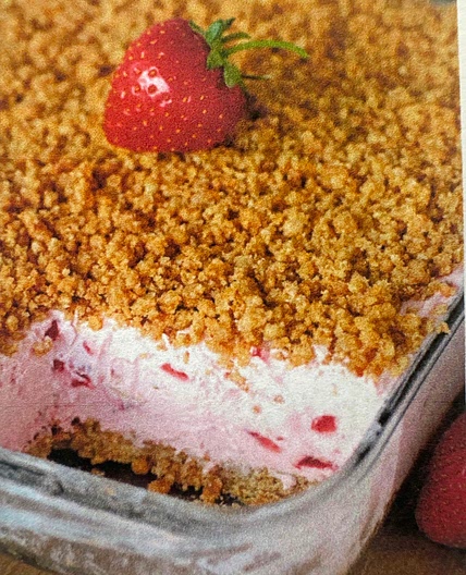 Easy, frozen strawberry dessert