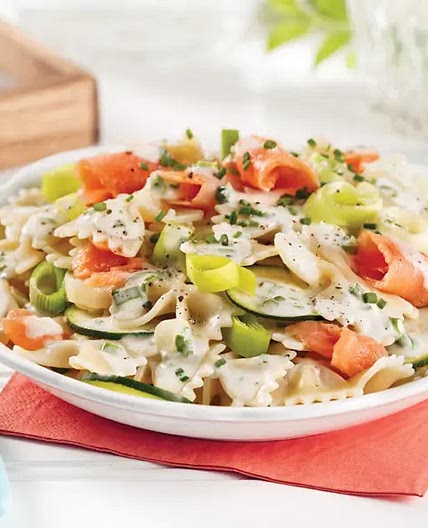 Smoked Salmon and Leek Pasta Salad