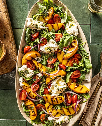 Rucola - Pfirsich Salat + Dressing