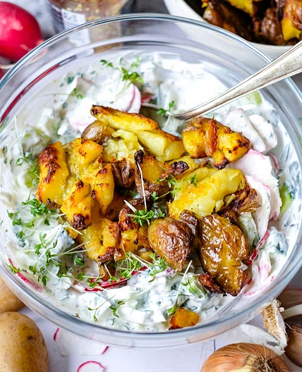Gurkensalat mit Knusper Kartoffeln - Tiktok Trend