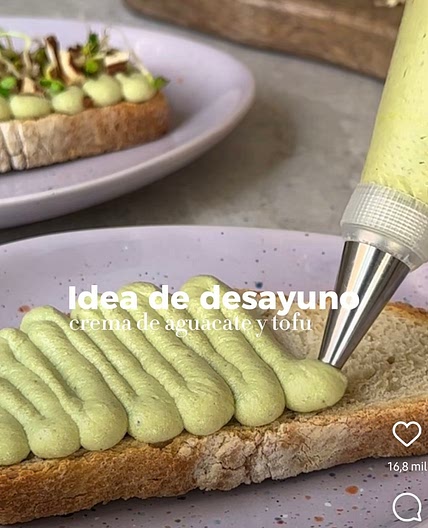 Crema de aguacate y tofu