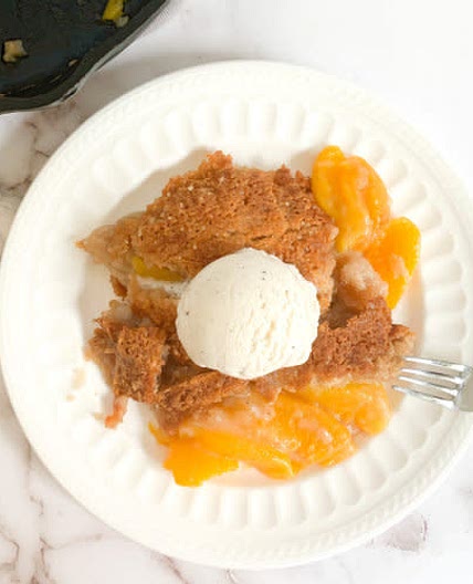 Cast Iron Peach Cobbler