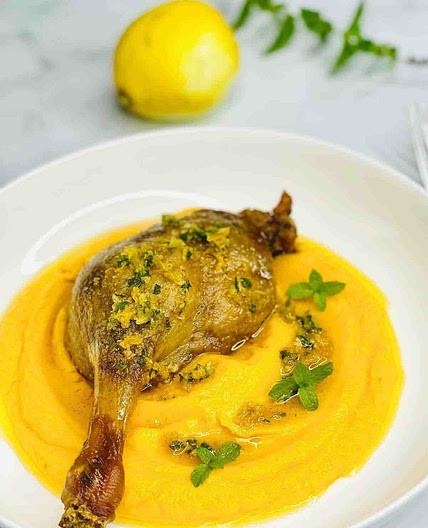 Roasted Duck with Butternut Squash Puree