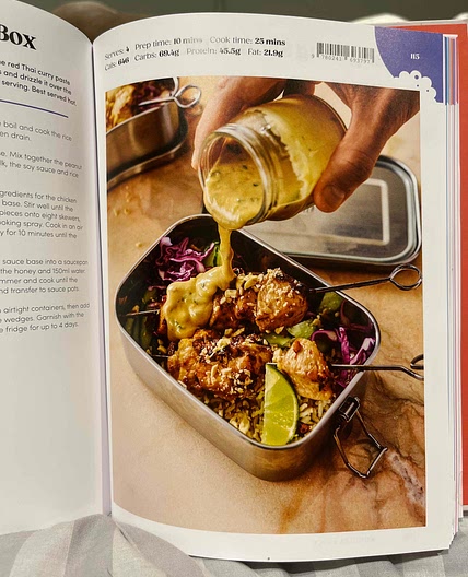 Satay chicken and rice 