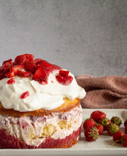 Strawberry Shortcake Icebox Dessert