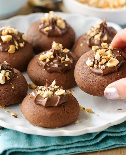 Nutella Thumbprint Cookies