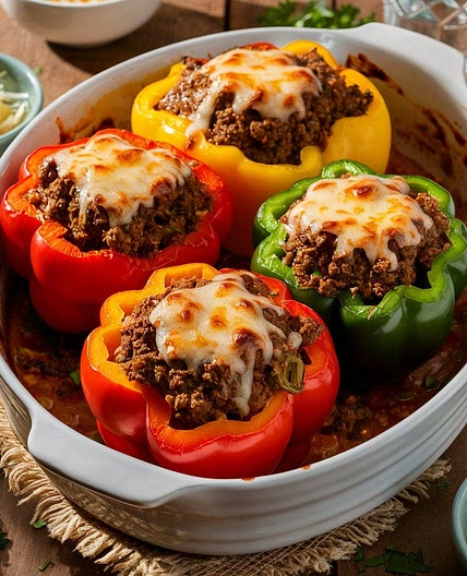 Low-carb stuffed bell peppers