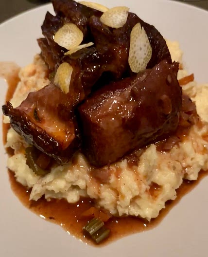 Red Wine Braised Short Ribs with Creme Fraiche Mash