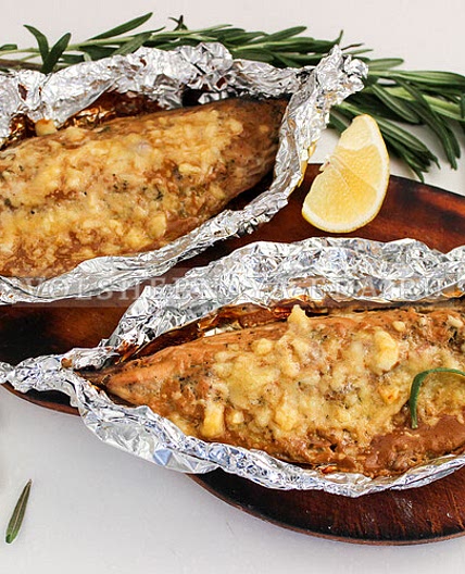 Запеченная скумбрия с сыром