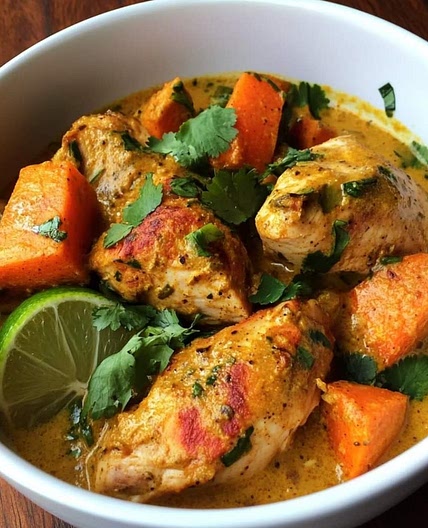 Caribbean sweet potatoes curry