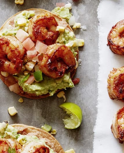Avocado Shrimp Tostadas