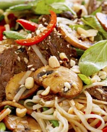 Mushroom, Beef and Basil Stir-fry