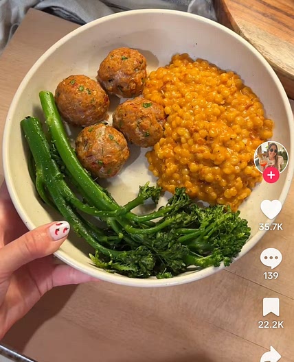 Harissa Meatballs with Marry Me Couscous