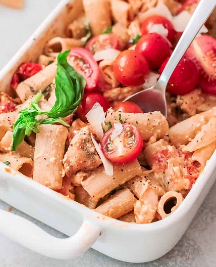 Baked Chicken Feta Pasta Recipe