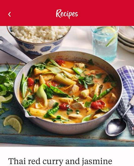 Thai red curry and Jasmine rice 