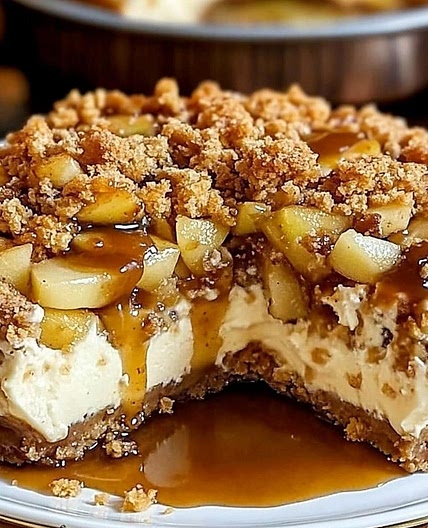 Apple Crisp Cheesecake 