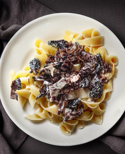 Morel Mushroom Creamy Pasta
