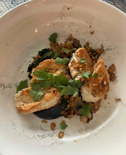 Tara's Thai Ginger Chicken with Spinach