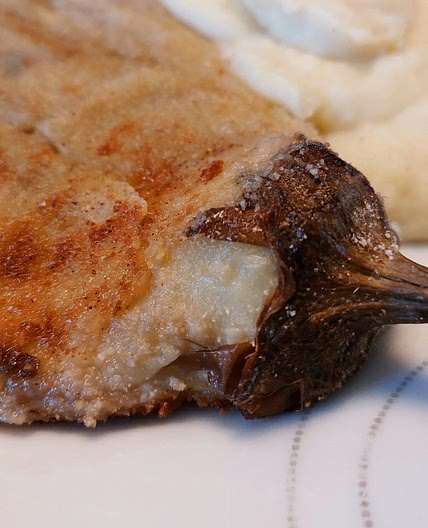 Breaded eggplant steak