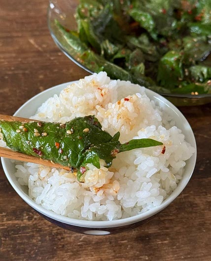 大葉のしょうゆ漬けwith 白ご飯