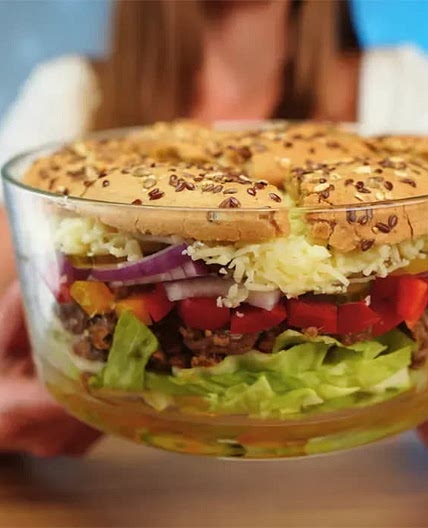 Sałatka ala wege cheeseburger