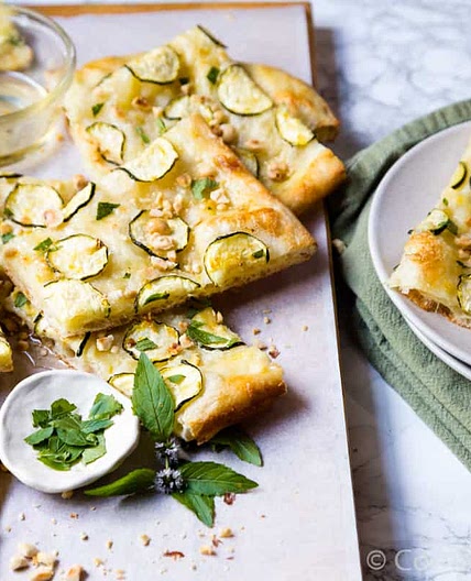 Zucchini Sheet Pan Pizza