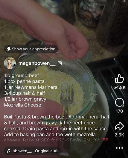 Baked penne