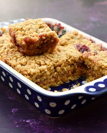 Quick Microwave Jam Flapjacks