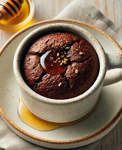Absolutely Healthy Chocolate Mug Cake with Honey