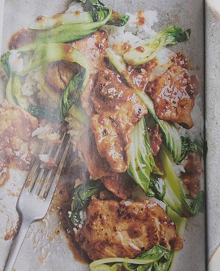 Cheat Char siu pork with pak choi