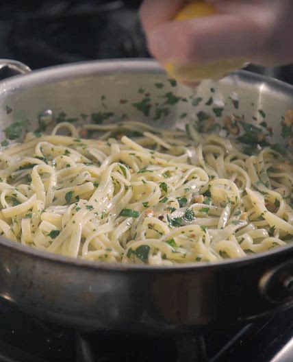 Pasta Aglio e Olio inspired by Chef