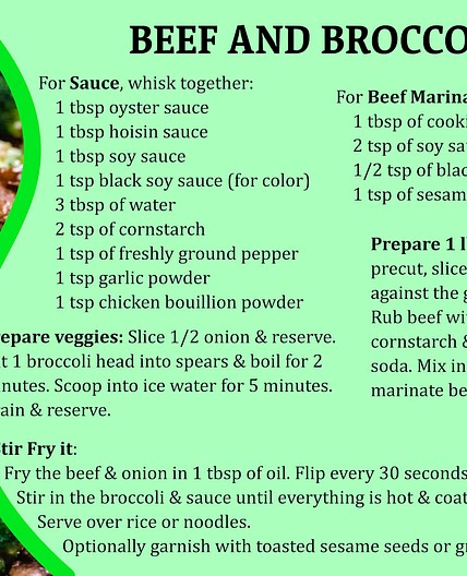 Beef and Brocculi