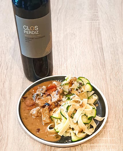 Emincés de porc à la bière et tagliatelle fraîches